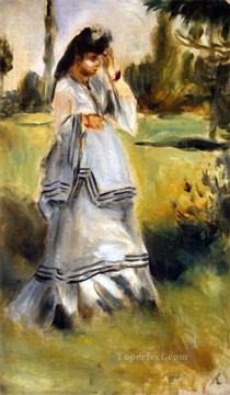 ピエール=オーギュスト・ルノワール Painting - 公園の女 ピエール・オーギュスト・ルノワール